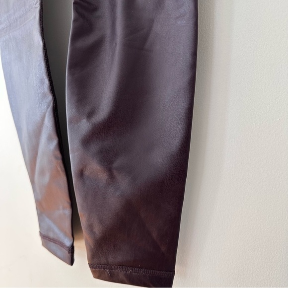 Faux Brown Leather Leggings - Picture 6 of 12